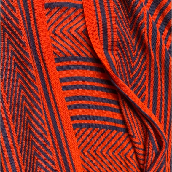 Orange & blue sweater shawl vest with fringe. Clemson or Hippie by SAY WHAT? - Picture 8 of 8